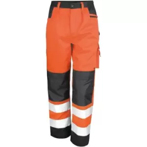 Result Safeguard Adults Unisex Hi Viz Cargo Trousers (Pack Of 2) (3XL) (Hi Vis Orange) - Hi Vis Orange