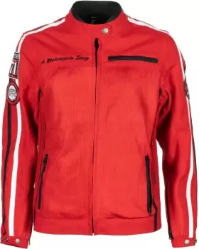 Helstons Queen Mesh Ladies Motorcycle Textile Jacket, red, Size XL for Women, red, Size XL for Women