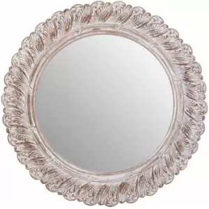 Premier Housewares - Antique Grey Acanthus Leaf Wall Mirror