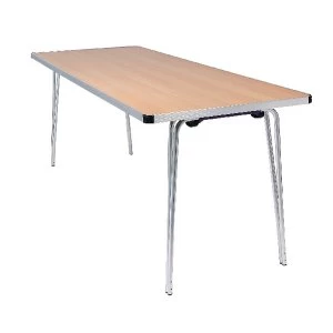 Jemini Aluminium Folding Table Rectangular Beech W1830xD685xH698mm KF7