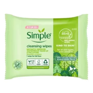 Simple Biodegradable Cleansing Wipes 25 Wipes