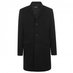 Firetrap Firetrap Block Wool Coat Mens - Charcoal