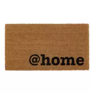 JVL @Home Print Latex Coir Mat, 33.5x60cm - Brown