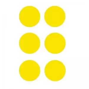 Yellow Circles Floor Graphic adheres to most smooth clean flat