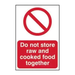 Do Not Store Raw and Cooked Foods Together - PVC (200 x 300mm)