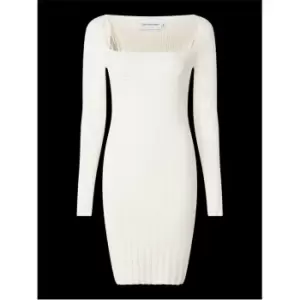 Calvin Klein Jeans Bustier Sweater Dress - White