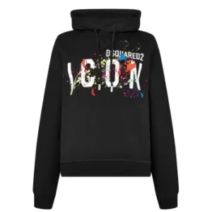 DSQUARED2 Icon Splat Hoodie - Black