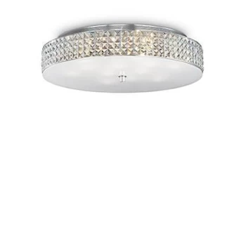 Roma 12 Light Large Flush Ceiling Light Chrome, G9