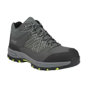 Regatta Mens Sandstone Safety Boots (9 UK) (Briar Grey/Lime Punch)