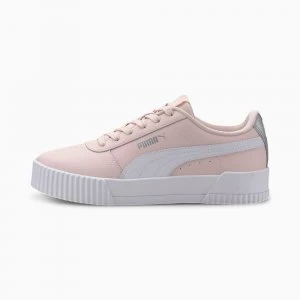 PUMA Carina L Youth Trainers, Rosewater/White Size 4 Shoes