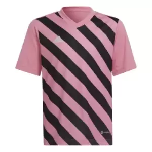 adidas ENT22 Graphic T Shirt Juniors - Pink