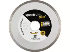 OX Tools SD115/22 OX Spectrum Premium Continuous Rim Diamond Blade - Ceramics 115 x 22.23mm