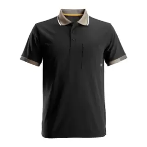 Snickers Mens AllroundWork 37.5 Tech Short Sleeve Polo Shirt (L) (Black)