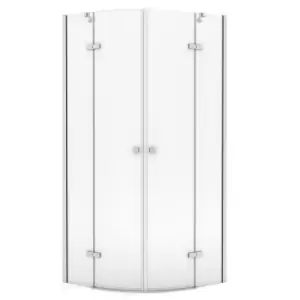 Aqualux Frameless 8 Quadrant Shower Enclosure (Double Door) (800X800X2000mm) - Clear Glass