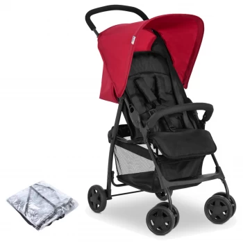 Hauck Sport Pushchair Stroller With Raincover - Red