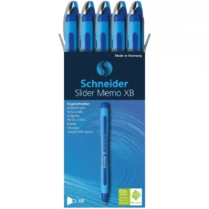 Schneider Slider Memo XB Ballpoint Pen - Blue (10 Pack)