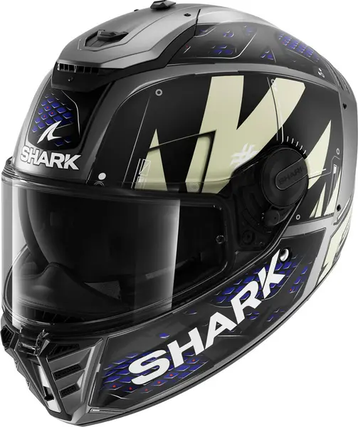 Shark Spartan RS Stingrey Mat Anthracite Anthracite Blue AAB Full Face Helmet 2XL