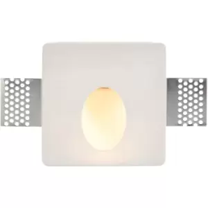 Plaster-In Square Wall Light - 1.5W Warm White LED Module - Trimless Design