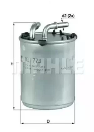 Fuel Filter KL778 78444424 by MAHLE Original