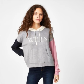 Jack Wills Riley Knitted Hoodie - Pink Navy