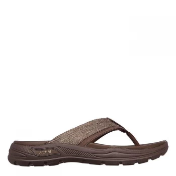 Skechers Archfit Flip Flops Mens - Chocolate