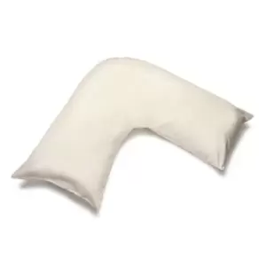 Belledorm Easycare Percale V-Shaped Orthopaedic Pillowcase (One Size) (Cream)