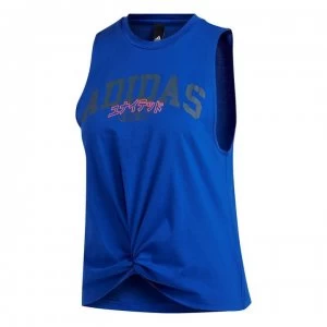 adidas Womens Training Graphic Tank Top - Team Royal Blue