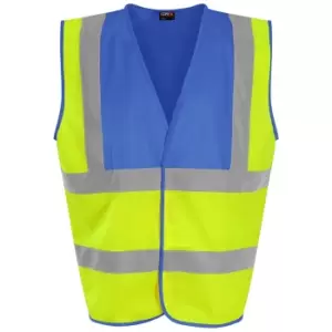 PRO RTX High Visibility Unisex Waistcoat (S) (Yellow/Royal Blue)