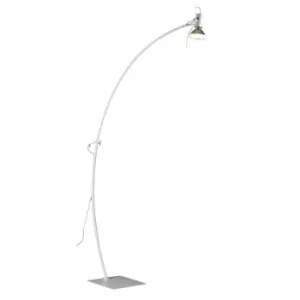 Parrot Arc Floor Lamp White Metal