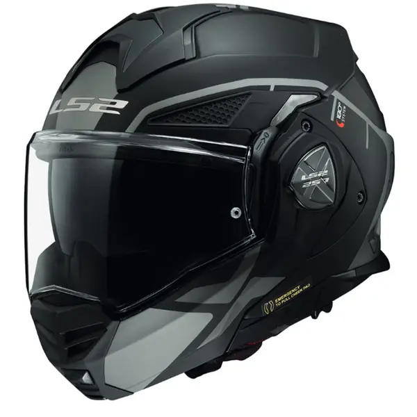 LS2 FF901 Advant X Metryk Matt Titanium Modular Helmet Size 3XL