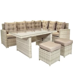 Charles Bentley Roma Multifunction Casual Dining Set - Beige