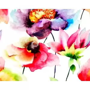 Origin Murals Watercolour Flora Multi Bright Wall Mural - 3.5m x 2.8m