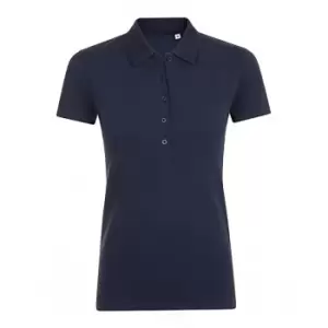 SOLS Womens/Ladies Phoenix Short Sleeve Pique Polo Shirt (L) (French Navy)