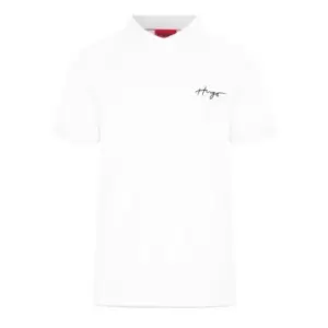 Hugo Daipo Signature Polo Shirt - White