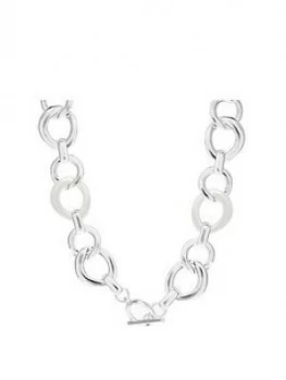 Mood Silver Plated Polished Chain Necklace
