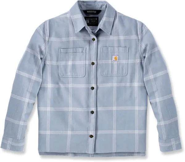 Carhartt Loose Fit Midweight Flannel Ladies Shirt, blue, Size M for Women