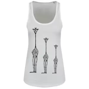 Grindstore Womens/Ladies Skinny Giraffes Vest Top (XXL) (White)