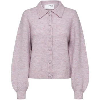 Selected Femme Sia Knit Cardigan - Chalk Pink