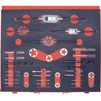 M2-M16 37-Pce HSS Threading Set in Case - Sherwood