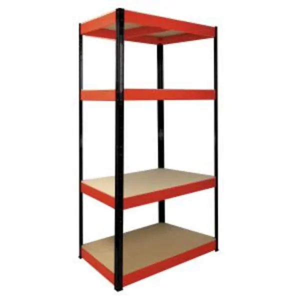 RB Boss 4x Tier Shelving Unit - 1800x900x400mm 300kgs UDL - RedBlack NTDS13503