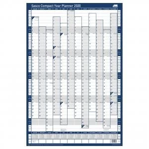 Sasco 2020 Compact Year Planner Unmounted Portrait 405x610mm Ref