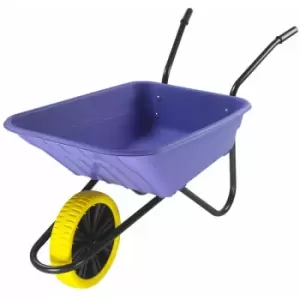 The Walsall Wheelbarrow Company - 90 Litre Heavy Duty Plastic Wheelbarrow o Lilac / Purple o Puncture Proof Wheel