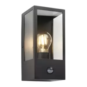 Garden wall lamp Oxford Stainless steel,matte Black glass,transparent glass 1 bulb 12,7cm