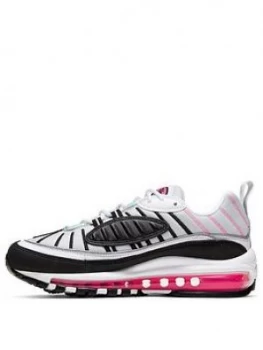 Nike Air Max 98 - White/Green , White/Green, Size 8, Women