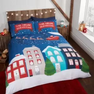 Midnight At Christmas Duvet Set - King