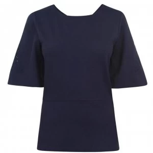 Gant Meadow Jersey Top - 443 Eve Blue