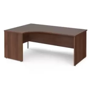 Office Desk Left Hand Corner Desk 1800mm Walnut Top And Panel End Leg Maestro 25