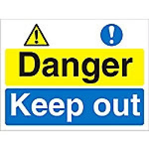 Warning Sign Keep Out Fluted Board 45 x 60 cm