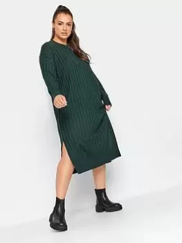 Yours Ribbed Dress Green, Size 22-24, Women