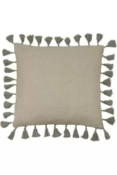 Dune Chambray Tasselled Linen Look Cushion